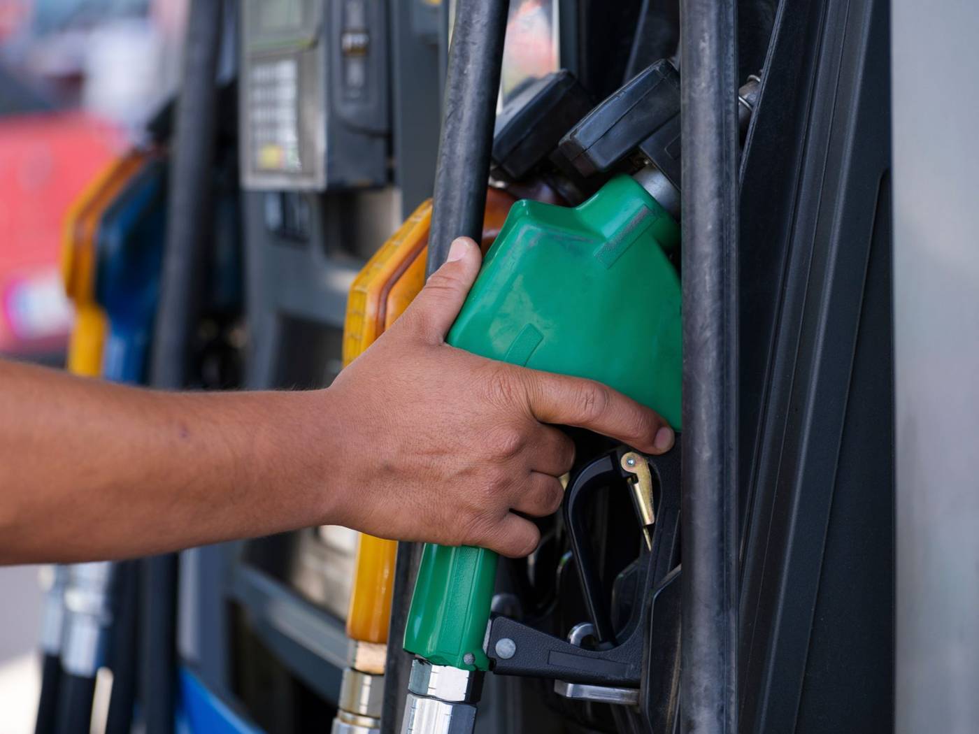 Gas station fuel pump