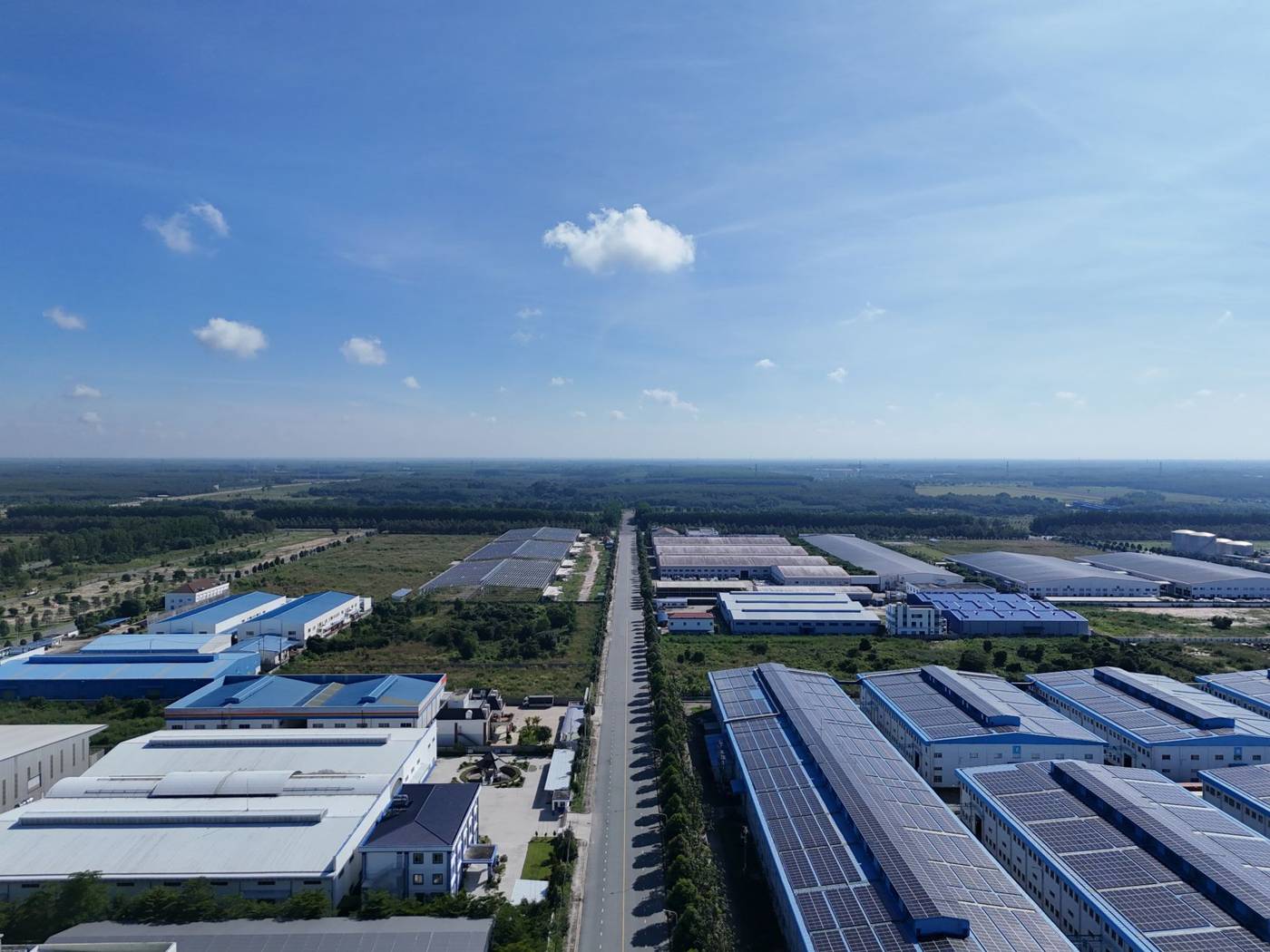 Solar panel manufacturing factory